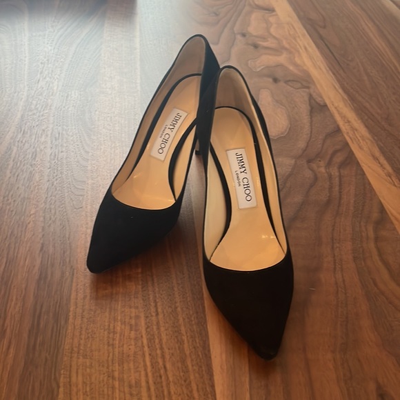 Jimmy Choo Shoes - Jimmy Choo Black Suede Pointy Toe Pumps | Romy 85 | Size 37/7 | Brand New In Box